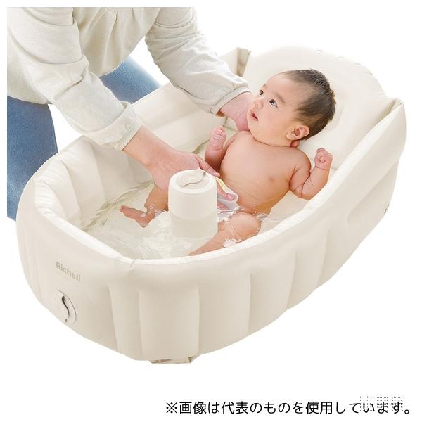 リッチェル 120392 ふかふかベビーバスプラスK(エアポンプ内蔵