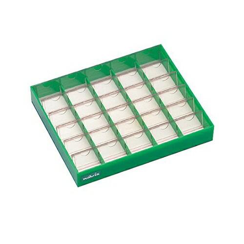 ナビス（アズワン） 散薬用トレー 30人用 グリーン SC-30G 1個