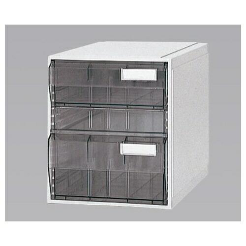 アズワン(AS ONE) カセッター B4タイプ(引出 高・低各1段)クリアー HB4-006 1個