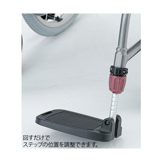 カワムラサイクル 車いす（アルミ製・背折れ式）　紫チェック　535×960×915mm KMD-A16-40-M A11 1台