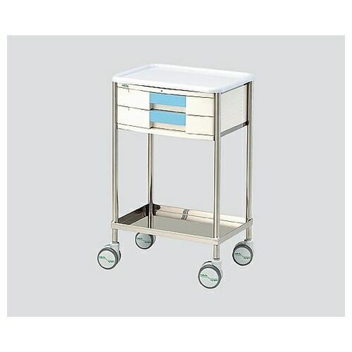 アズワン(AS ONE) ナビスメイトワゴン A3引出し青タイプ 補助天板無し 543×398×867mm NM-A304H 1台