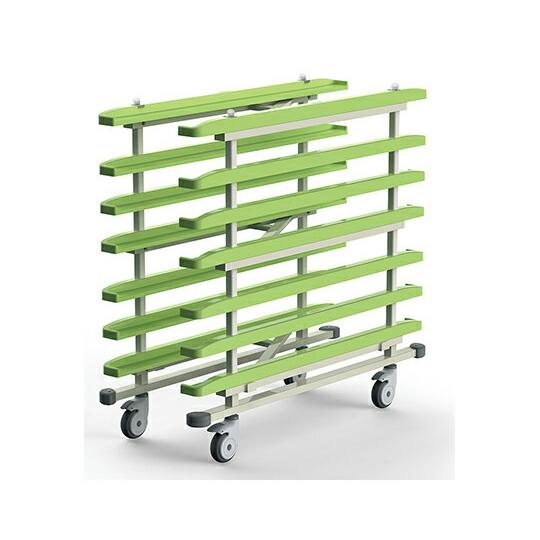 「送料無料・年末感謝」 アズワン(AS ONE) 下膳カート(132-46-9段)イエローグリーン MCR038YG 【BCD3439714044】(121000円)