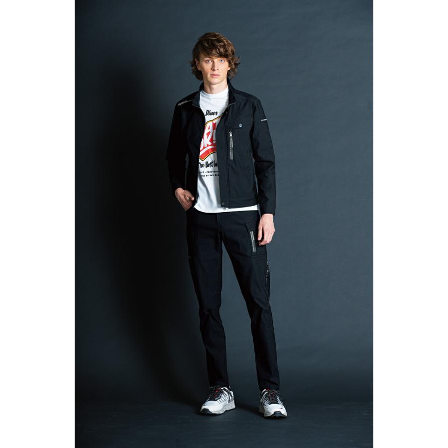 アイズフロンティア 作業着・作業服 上下セット ストレッチ3Dワーク