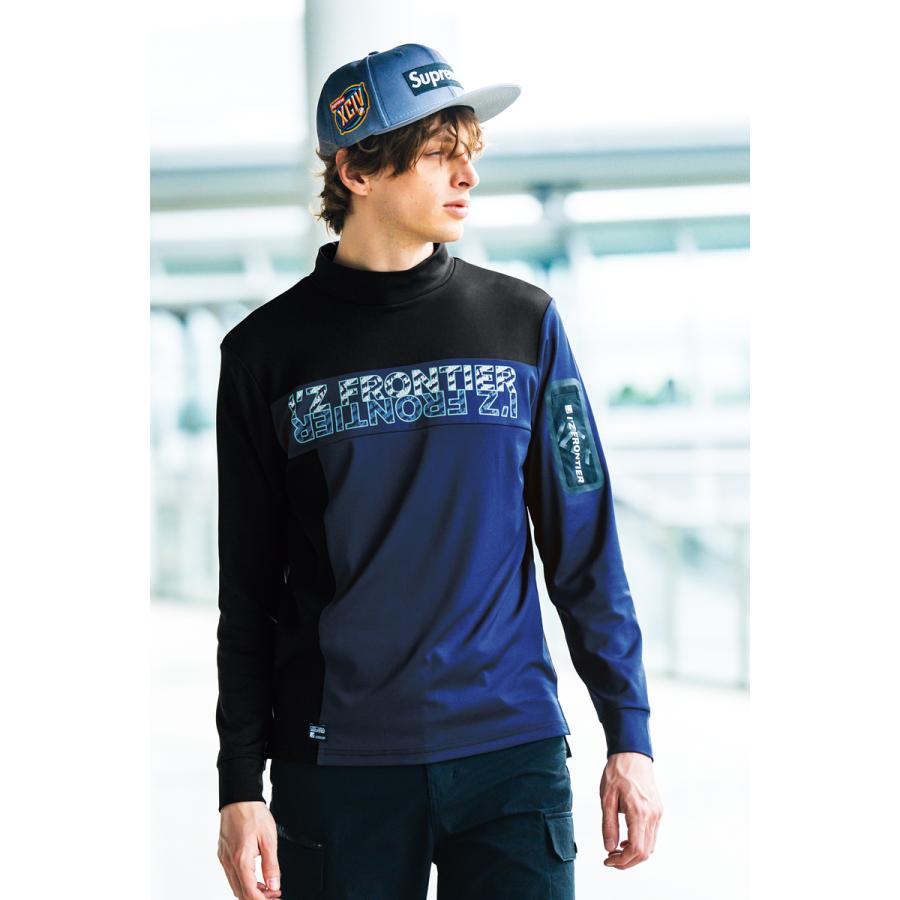 在庫処分 アイズフロンティア 9102 作業着 作業服 裏ピーチ起毛 ストレッチ長袖モックネックシャツ カラー3色 サイズSから3L 9102シリーズ【在庫有り】 | I'Z FRONTIER | 14