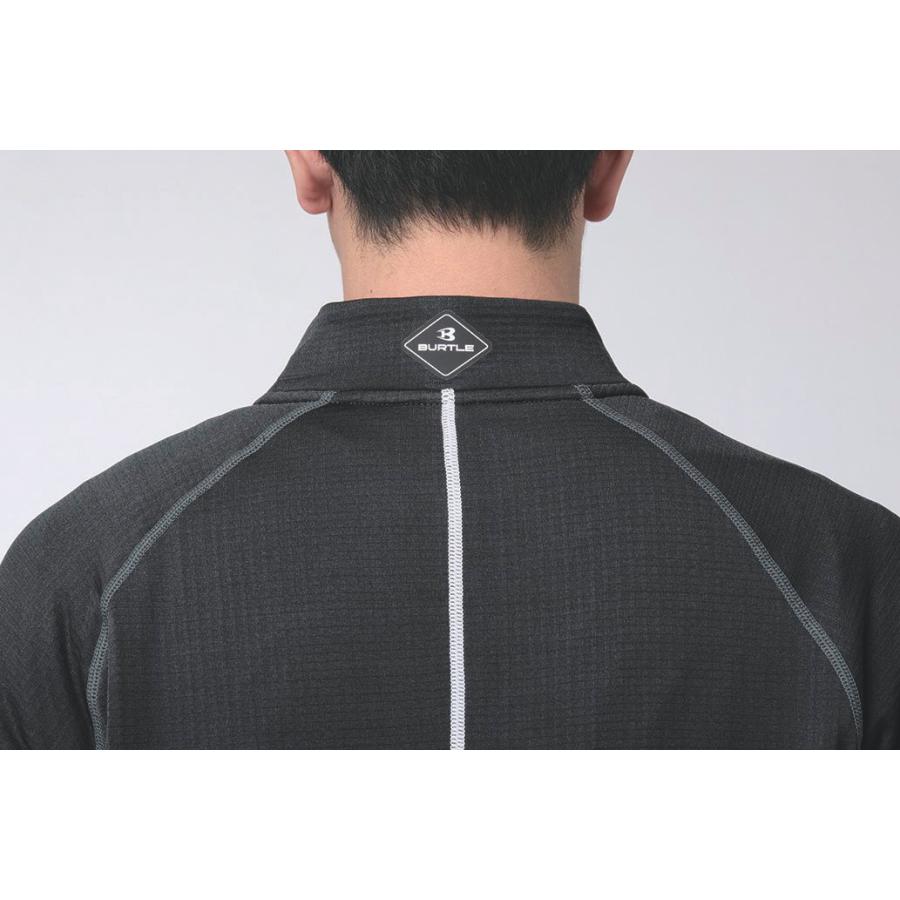 2025年限定 BURTLE バートル 4113 ハーフジップシャツ(ユニセックス) 4タイプ サイズMからXL 保温 ストレッチ 吸汗速乾 フリース 制電ケア 消臭【在庫有り】 | BURTLE | 13