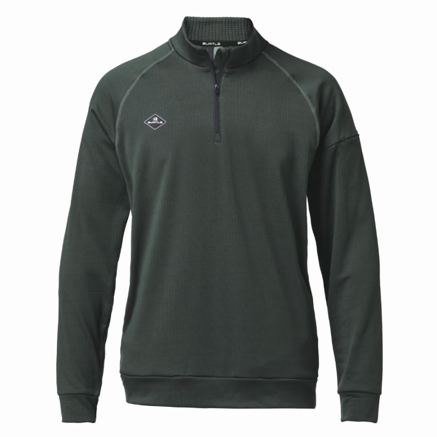 2025年限定 BURTLE バートル 4113 ハーフジップシャツ(ユニセックス) 4タイプ サイズMからXL 保温 ストレッチ 吸汗速乾 フリース 制電ケア 消臭【在庫有り】 | BURTLE | 08