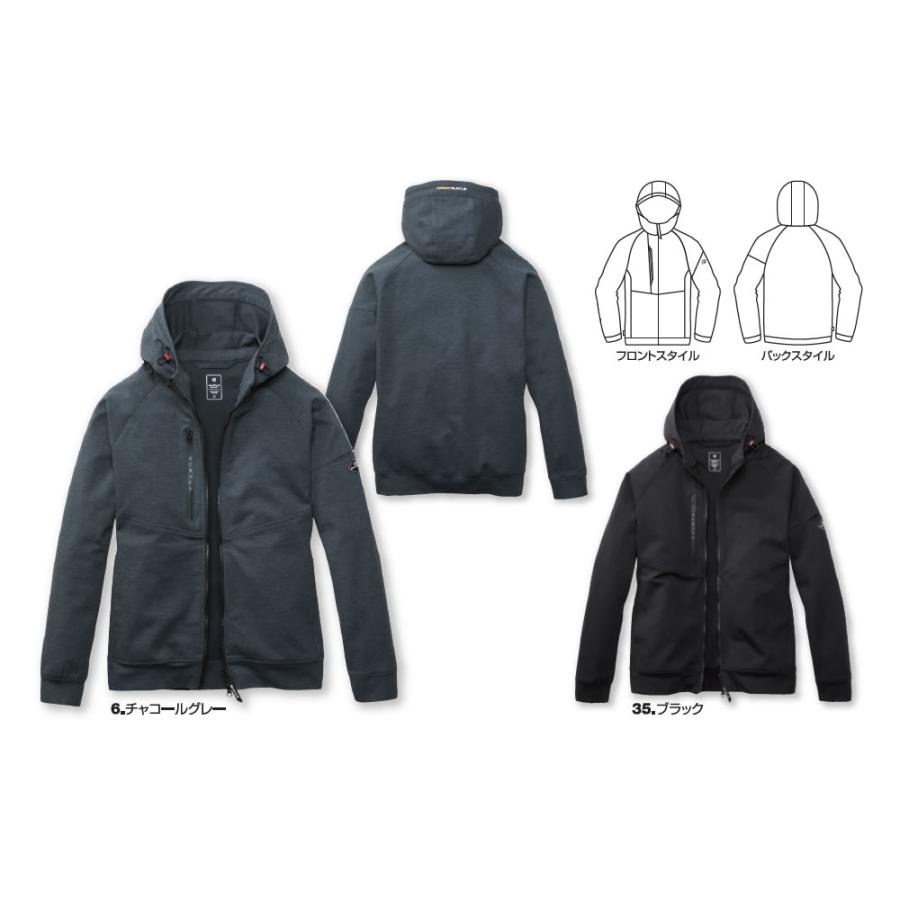 BURTLE バートル 作業着 作業服 851 フーディブルゾン ユニセックス サイズM〜3XL カラー2色 2025年秋冬 コーデュラ ストレッチ 吸水速乾【在庫有り】 | BURTLE | 03