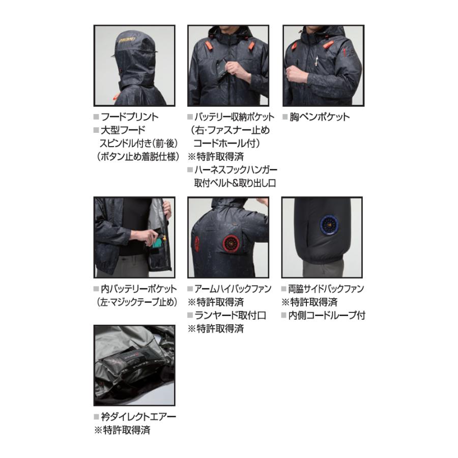 バートル AC2094 AC2094HB ACベスト M〜3XL カラー5色 エアークラフト フルハーネス対応 ファンバッテリー別売 サイドバック ハイバック【在庫有り】 | BURTLE | 08