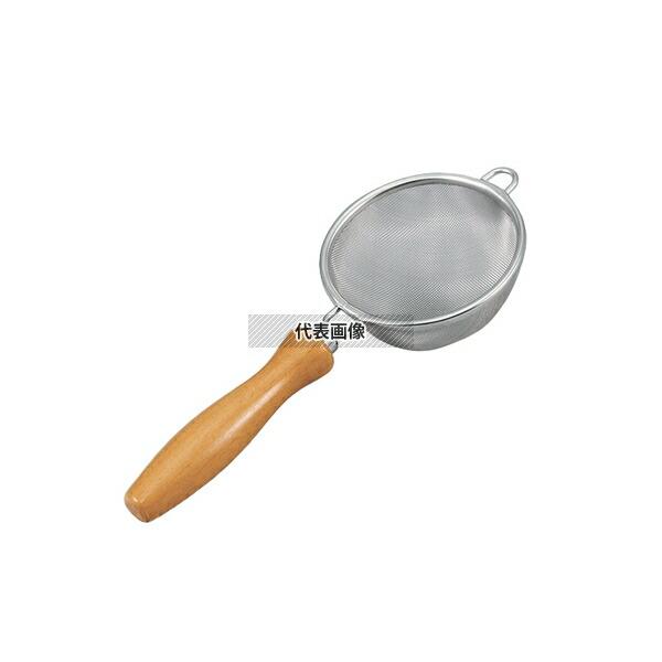 ThreeSnow(新越) 18-8(ステンレス) 木柄 浅型 茶こし 2 (シングル金網) 10169 φ82×185  カフェ/サービス用品/トレー No.0742510 | 