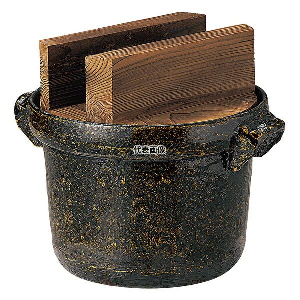 アルミ電磁用5合ごはん鍋(炊飯鍋) (焼杉蓋付) 35239 5.5L φ315×H265(木蓋を含む) ごはん鍋  ビュッフェ関連 No.0749800 | 