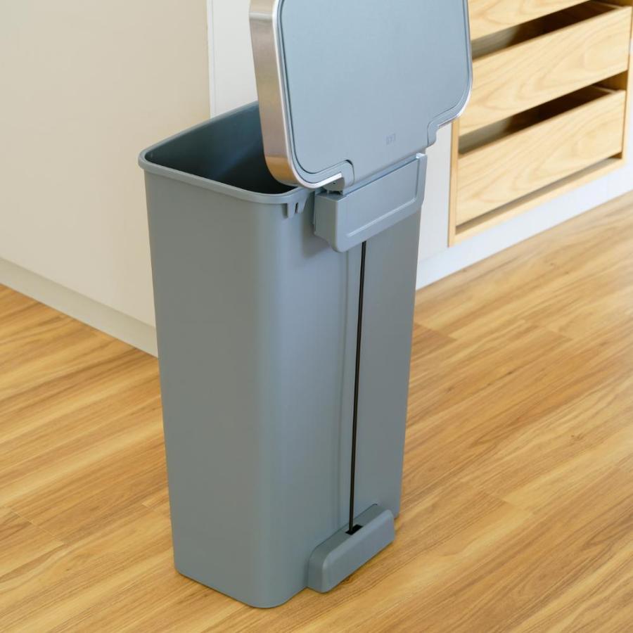 EKO JAPAN ハナプラスチックステップビン45L グレー [EK6266-45L-GR]の画像
