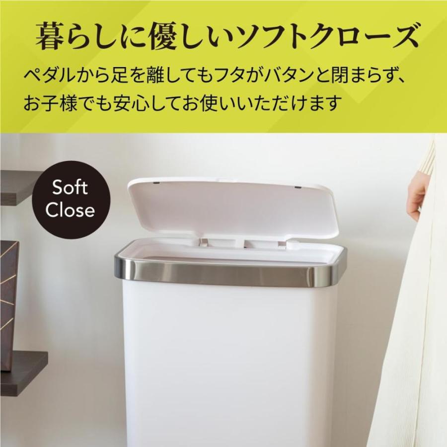 EKO JAPAN ハナプラスチックステップビン45L グレー [EK6266-45L-GR]の画像