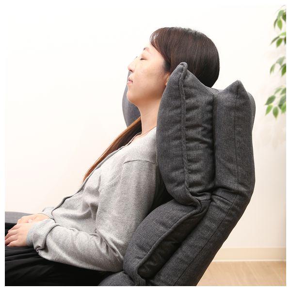 不二貿易 19207 ダブルクッション座椅子 フィット2 2P DGYダークグレー Fit2 椅子 イス チェア 2人掛け_3