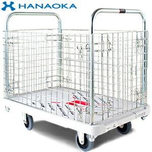 花岡車輌(HANAOKA) プラ台車カゴ台車 W605×D935 300kg XA-BW アンチウィルス加工ハンドル [個人宅配送不可][送料別途お見積り]