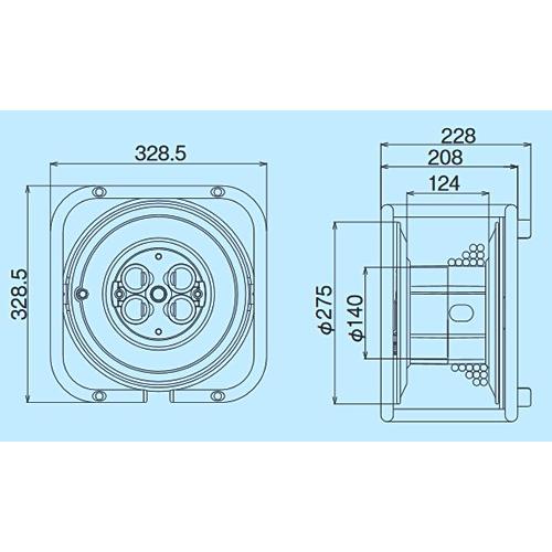 ハタヤ 段積みリール (防雨型タイプ/屋外用) 漏電遮断器付(温度