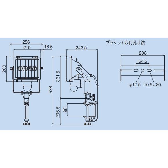 ハタヤ 業務用 防犯センサーライト LEDタイプ 屋外用 LTSL-305KNの画像