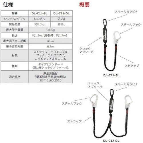 育良精機(イクラ)ハネウェル H100+ハーネスダブルランヤードセット 