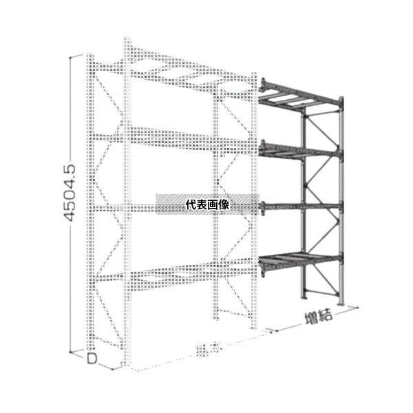 日本ファイリング パレットラック 45H-4段(積載重量1t/段) P6-45X31A09