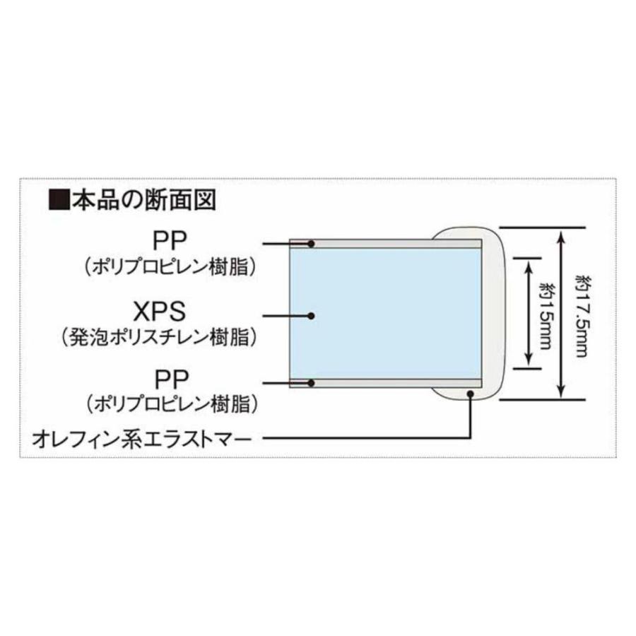 ケィマック U11 エコウォームネオ (個装仕様) 70×110用 3枚割 GR 収納ホルダー付き(スライド式2点止め) [U11]_4