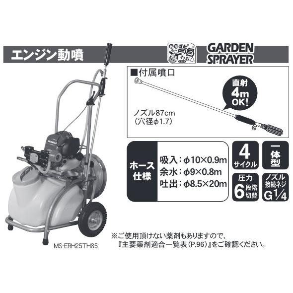 鹿児島発 工進 4サイクルエンジン25Lタンク付きキャリー動噴 MS－ER25TH85