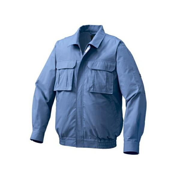 世界の 空調服(R) 長袖ブルゾン KU91900 ライトブルー L +空調服(R) スターターキット(SK00012K50：グレー) 熱中症予防