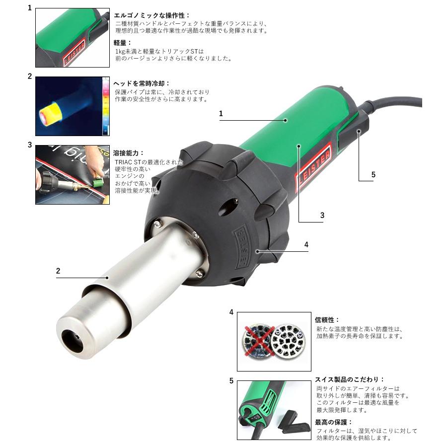 ライスター 熱風溶接機 トリアック ST型 (100V/1500W) 専用ケース付