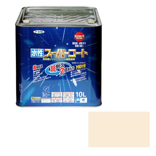 ◆アサヒペン東京支店 アサヒペン 多用途 水性スーパーコート 10L ミルキーホワイト