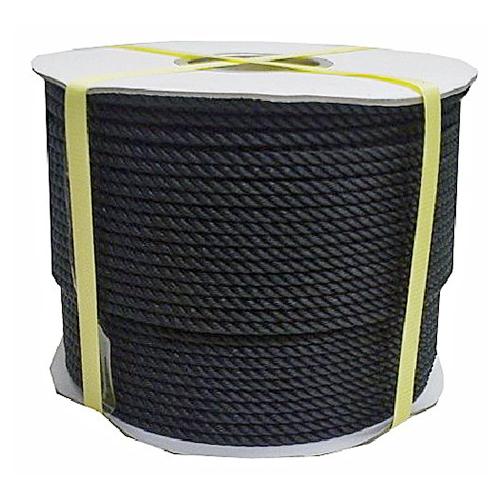 ◆松浦工業 まつうら工業 PEロープ 黒 ドラム巻 6mmX200m