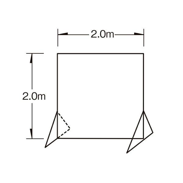 ナカダ産業 間仕切スクリーン BT-901F 440T(400D)/90本 フレーム付き37.5mm/グリーン ポリエチレン 表記