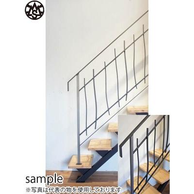 杉山製作所 ムク階段手摺A 4段タイプ MUK-1451-PCL カラー：つや消しクリア