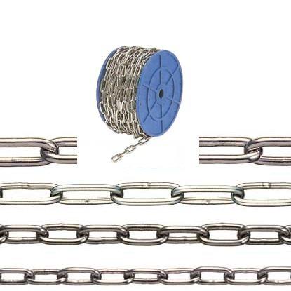 水本機械　ステンレスチェーン　リール巻　30m　線径6mm　品番：I-020　1個価格　（SUS304）