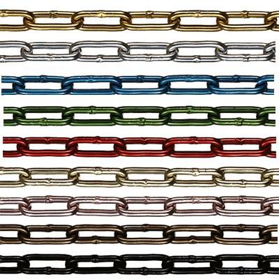 水本機械　アルミカラーチェーン　30m　線径3.5mm　ブルー　品番：AL-3.5CB　1個価格