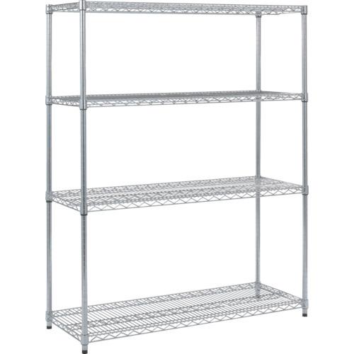 ■TRUSCO ステンレス製メッシュラック H1533XW905XD609 4段 TSM5364(2996529)