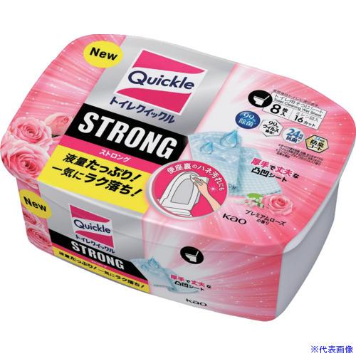 ■Kao トイレクイックル ストロング プレミアムローズの香り 容器入 8枚 417688(5357778)（Yahoo!・ファーストWORKヤフー店）
