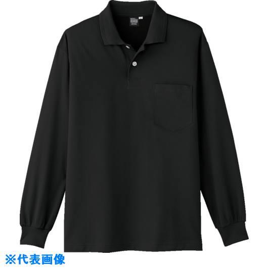PEJA ブラック 長袖ポロシャツ DRY 帯電防止長袖ポロシャツ 8119 80 ブラック| 作業服・作業