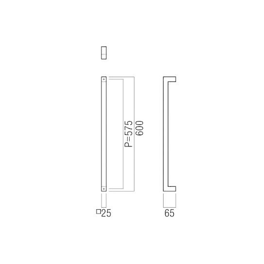 UNION(ユニオン) G1171-01-061-L600 ドアハンドル 押し棒 1セット(内外