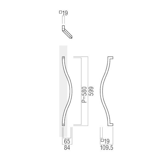 UNION(ユニオン) T1132-01-001 ドアハンドル 押し棒 1セット(内外) [ネオイズム]