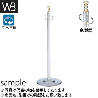シロクマ(WB) フロアパーティションポール FPP-1302 φ32×910mm φ300 金/鏡面
