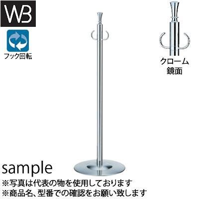 シロクマ(WB) フロアパーティションポール FPP-1304 φ32×910mm φ300 クローム/鏡面