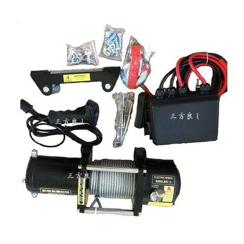 ご希望商品×3 WCP 三方良し DC12V電動ウインチ リモコン付 [246314-01] DC12V 電動