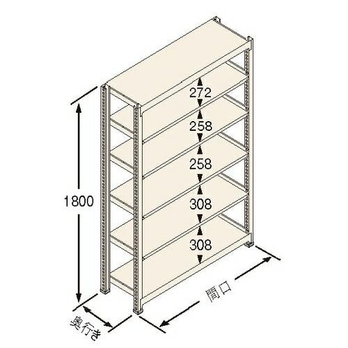 扶桑金属工業 中量ラック　Ｊタイプ500kg GSN-J1815D6D 独立：棚板天地6段 [法人・事業所限定][送料別途お見積り]