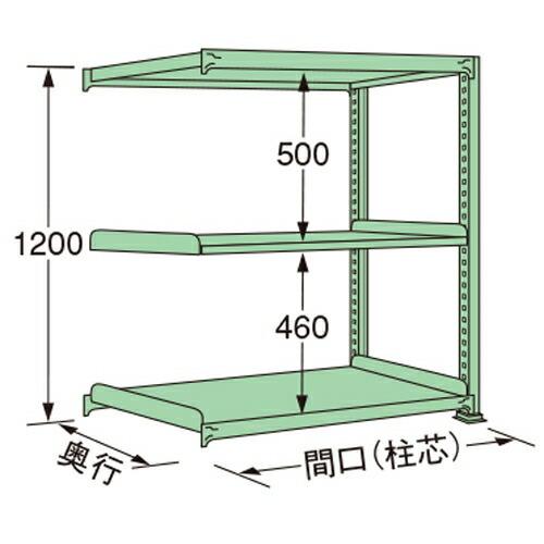 扶桑金属工業 中量ラック ML1212K03R 単連:連結タイプ 棚：3段(天板含む) [法人限定][送料別途お見積り]