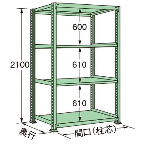 扶桑金属工業 中量ラック ML2109L04T 単連:単体タイプ 棚：4段(天板含む) [法人限定][送料別途お見積り]