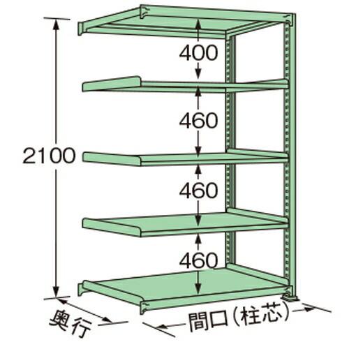 扶桑金属工業 中量ラック ML2109M05R 単連:連結タイプ 棚：5段(天板含む) [法人限定][送料別途お見積り]