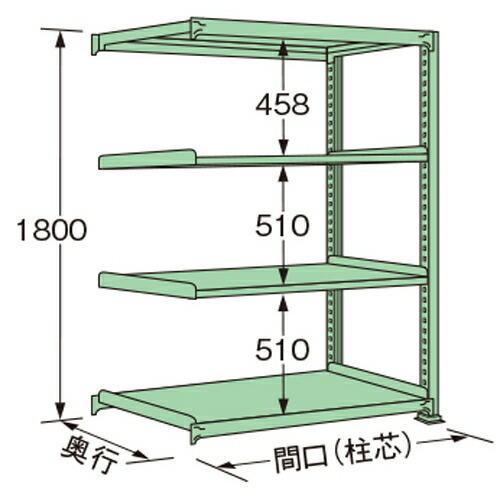 扶桑金属工業 中量ラック MM1818K04R 単連:連結タイプ 棚：4段(天板含む) [法人限定][送料別途お見積り]