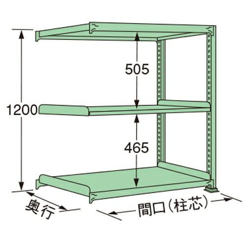 扶桑金属工業 中量ラック MS1209S03R 単連:連結タイプ 棚：3段(天板含む) [法人限定][送料別途お見積り]