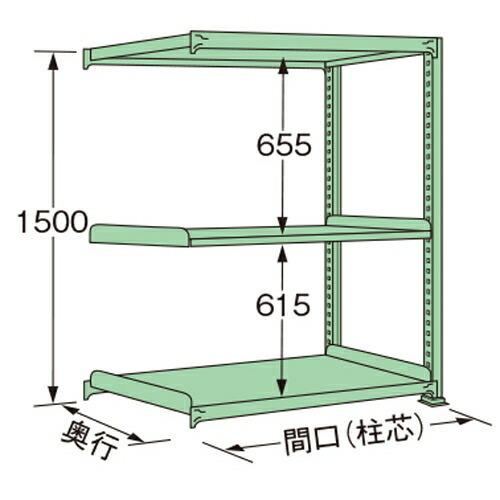 扶桑金属工業 中量ラック MS1509L03R 単連:連結タイプ 棚：3段(天板含む) [法人限定][送料別途お見積り]