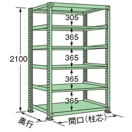 扶桑金属工業 中量ラック MS2109M06T 単連:単体タイプ 棚：6段(天板含む) [法人限定][送料別途お見積り]