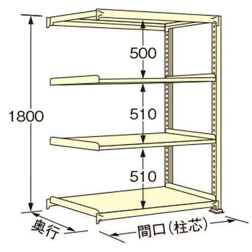 扶桑金属工業 中量ラック WE1809S04R 単連:連結タイプ 棚：4段(天板含む) [法人限定][送料別途お見積り]