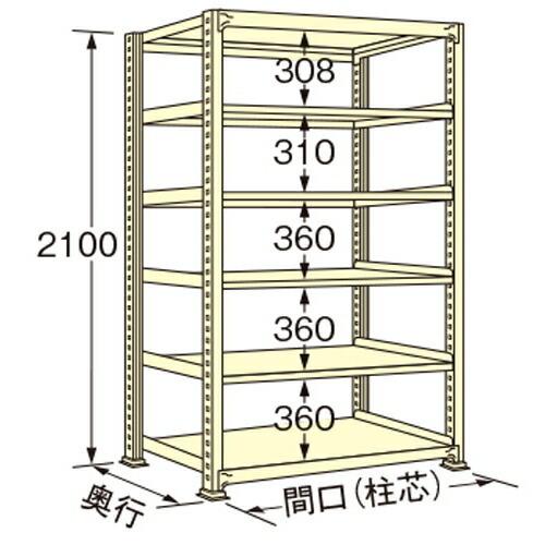 扶桑金属元素製作 中量仕合わせ WG2118K06T 単連:単体印字機 棚：6段(天板含む) [法人押さえる][貨物輸送別途お積もり書き]